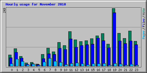 Hourly usage for November 2010