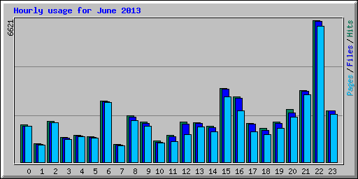 Hourly usage for June 2013